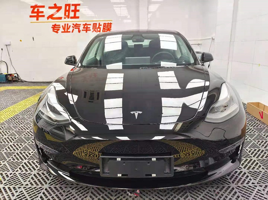特斯拉客户贴了全车3M隔热膜，3M隔膜防爆膜案例(图1)